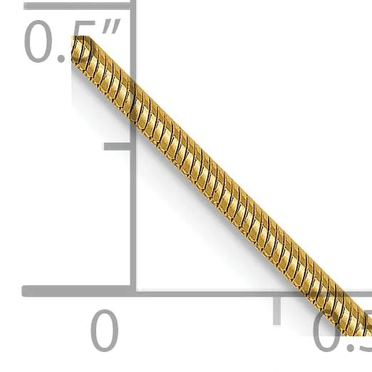 14k Yellow Gold 1.3 mm Snake