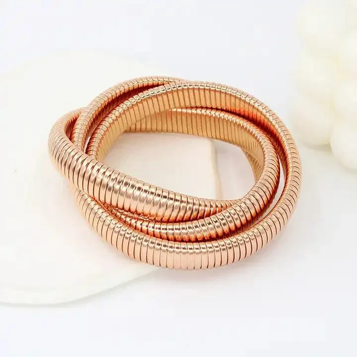 3 Twisted Flexi Bangle