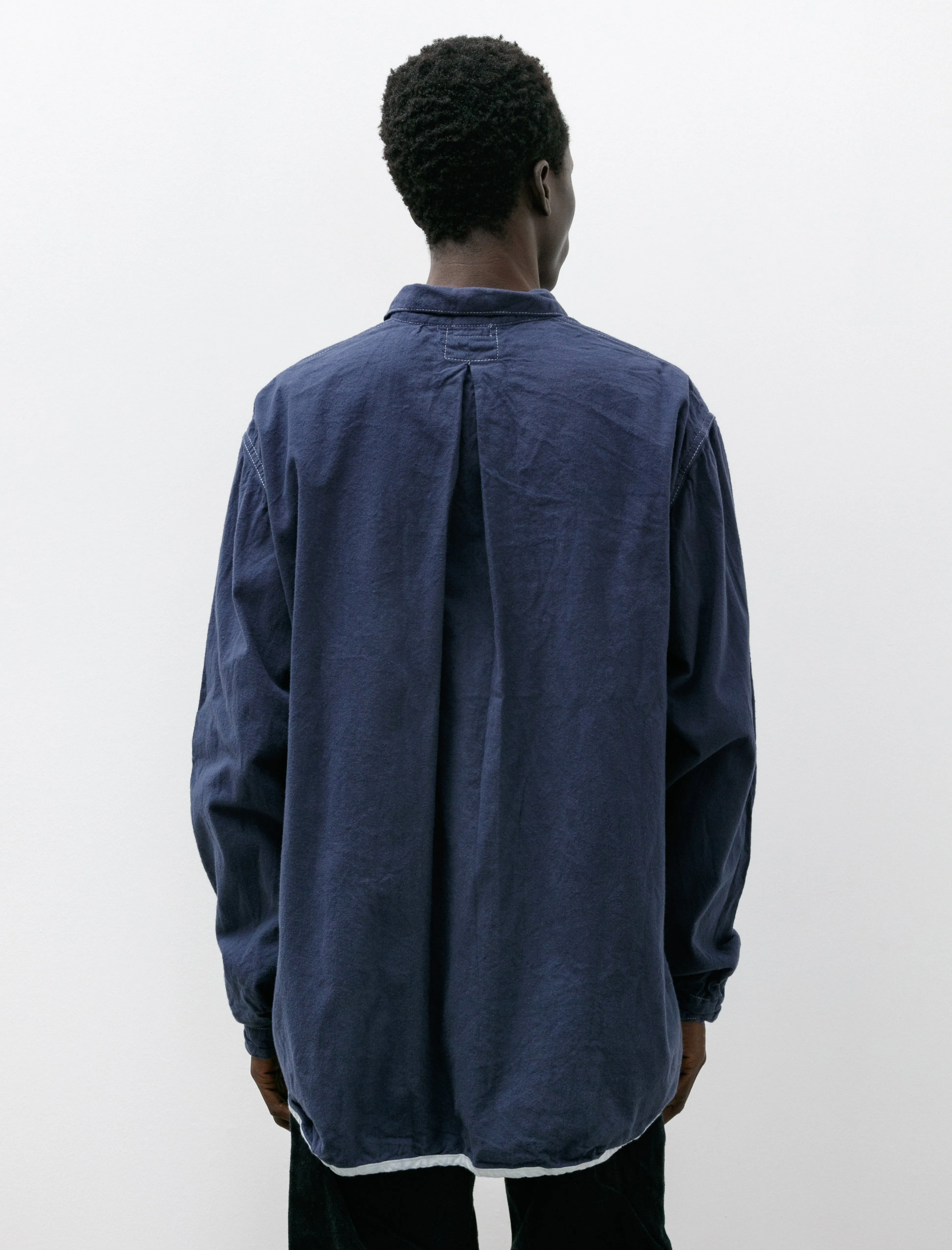464 Webbing Fly Shirt Barge Blue Flannel Rinsed
