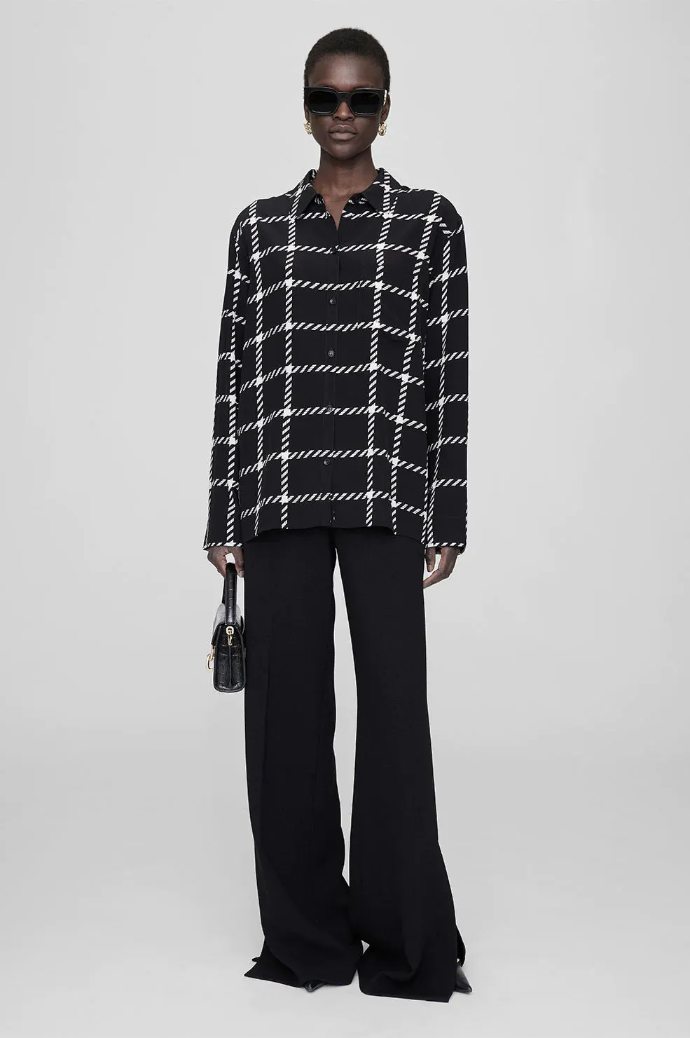 Aspen Shirt Black And White Plaid