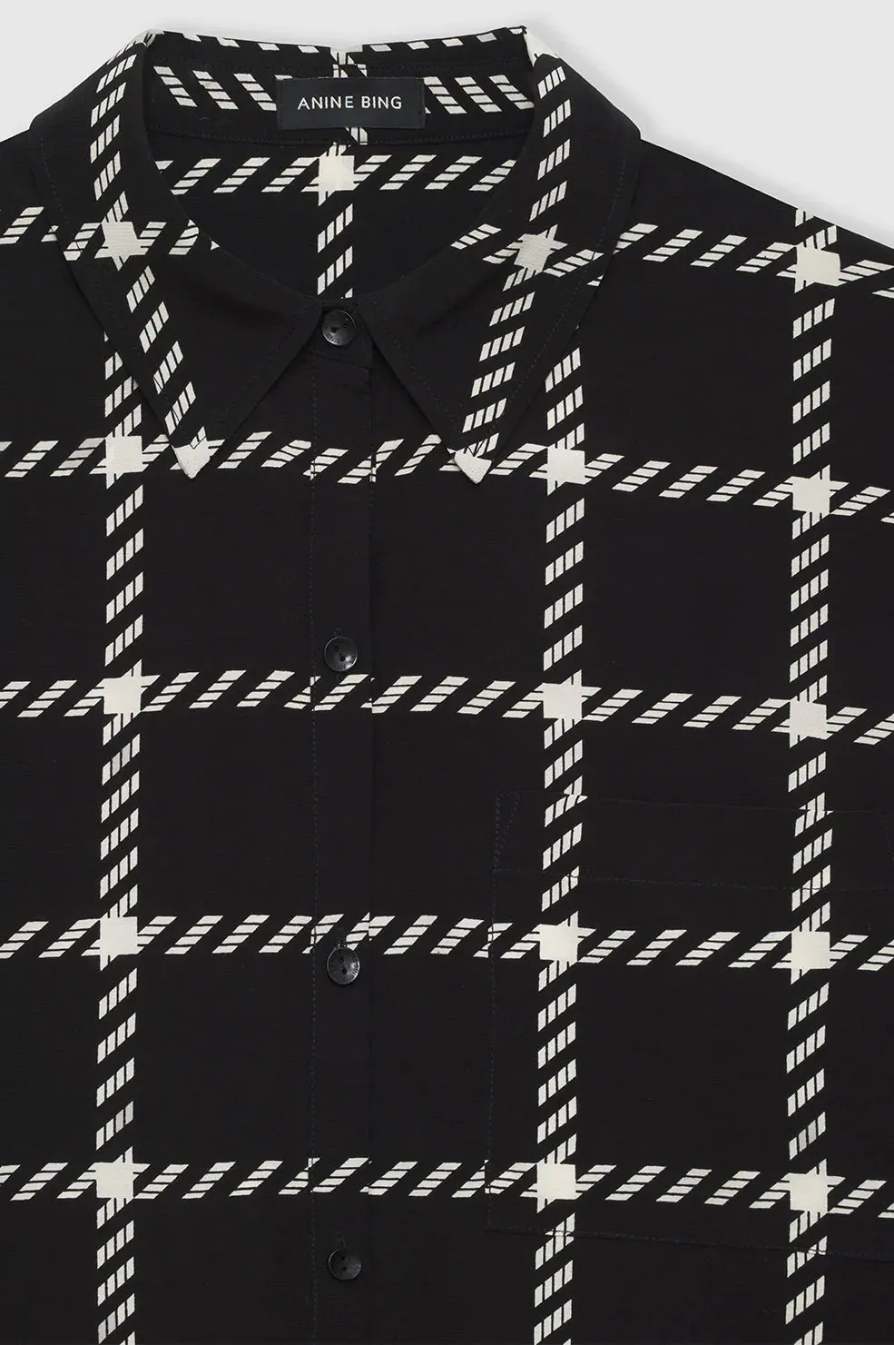 Aspen Shirt Black And White Plaid