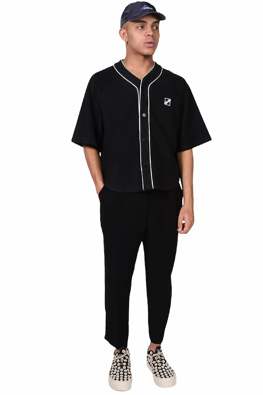 Black Baseball Jersey Shirt