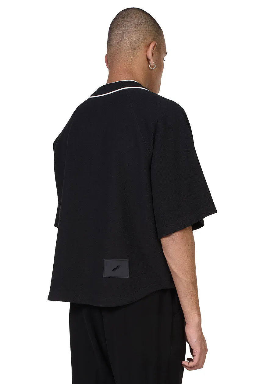 Black Baseball Jersey Shirt