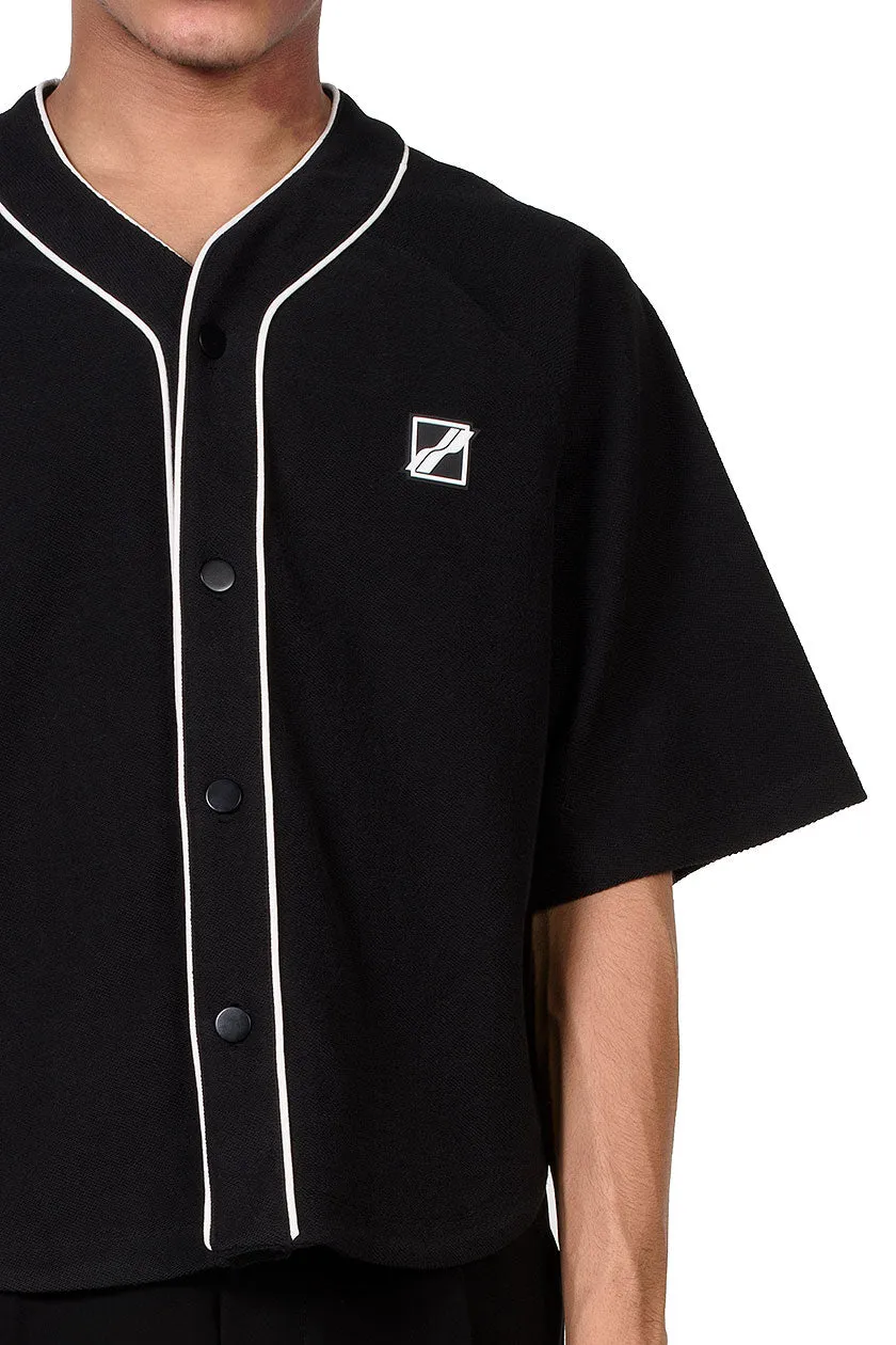 Black Baseball Jersey Shirt