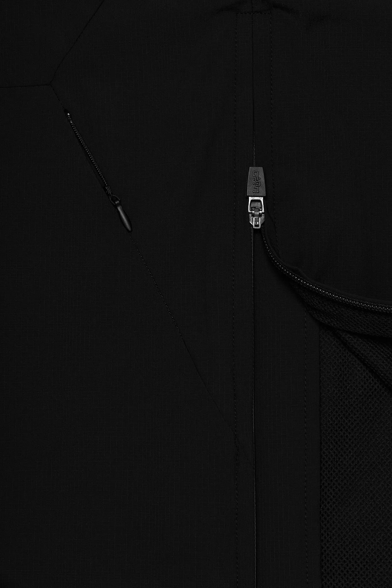 Black Men's Short Sleeve Tech 1/2 Zip Mockneck Shirt
