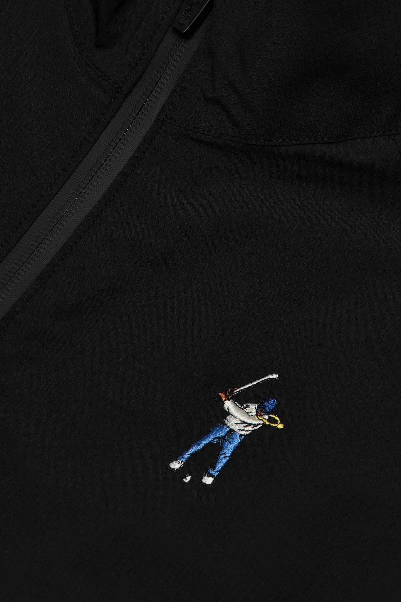 Black Men's Short Sleeve Tech 1/2 Zip Mockneck Shirt
