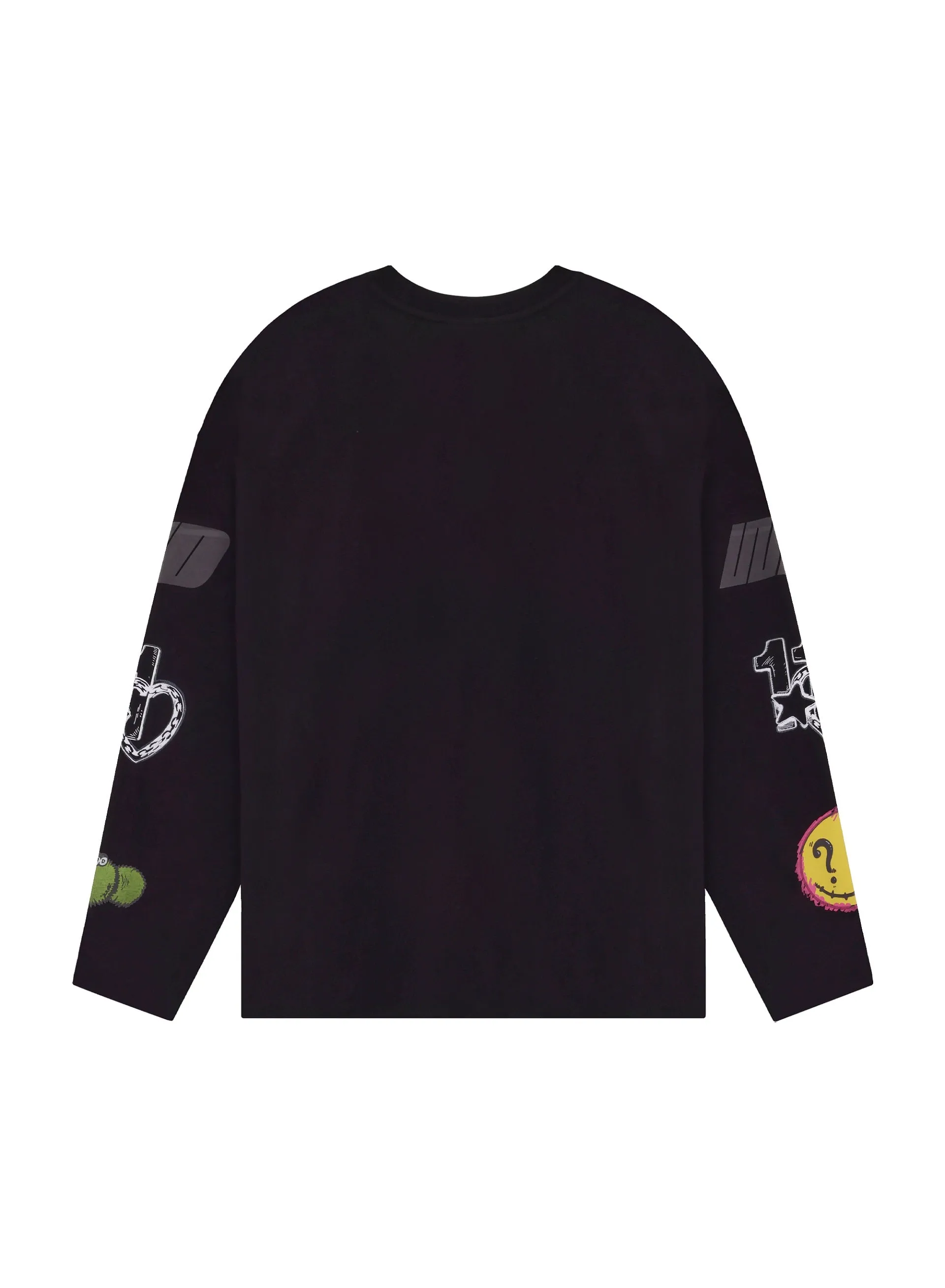 Black We11done Heart Logo LS T-Shirt
