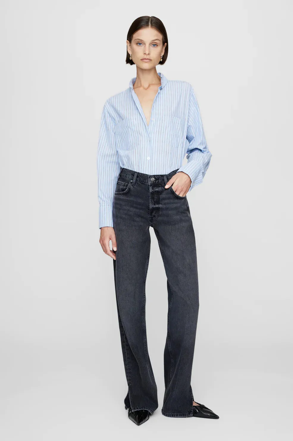 Catherine Shirt Blue And White Stripe