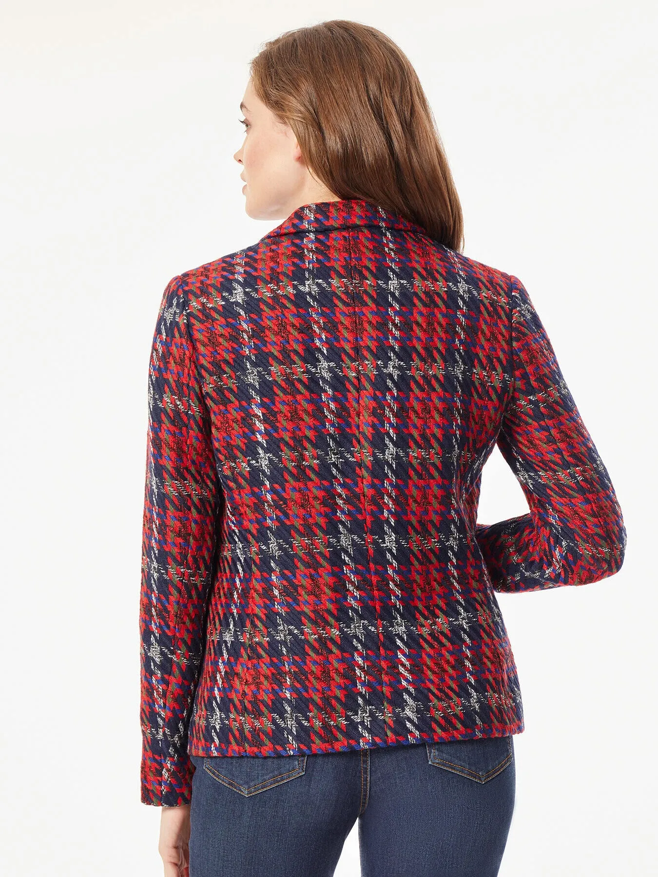 Classic Plaid Double Breasted Jacket