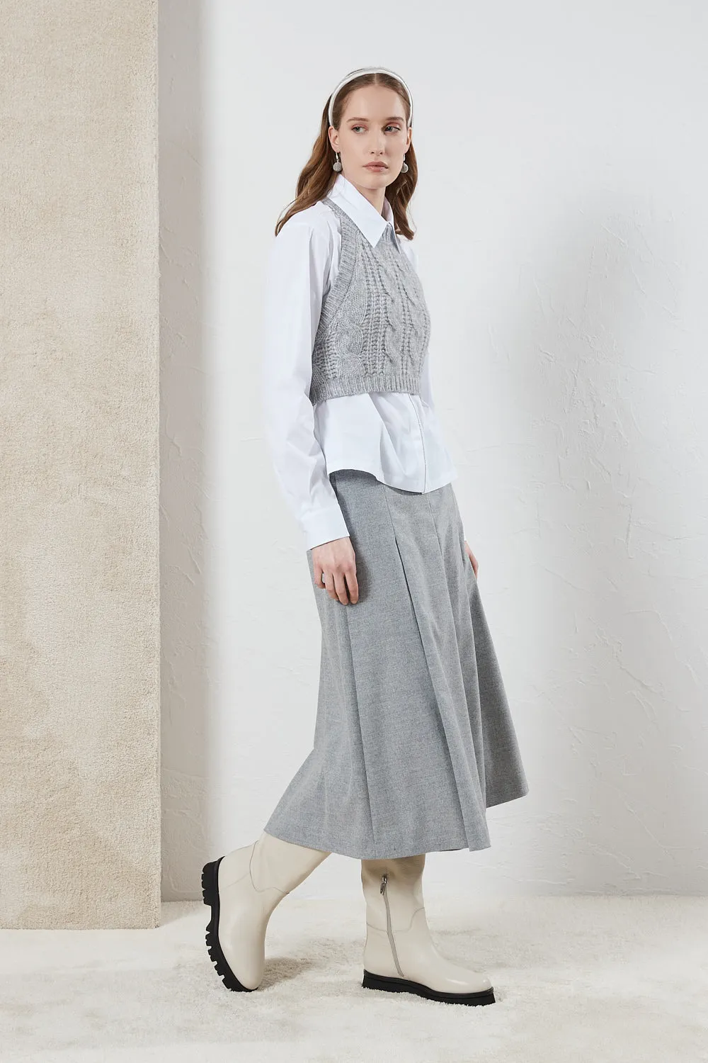 Cotton shirt with Punto Luce trim