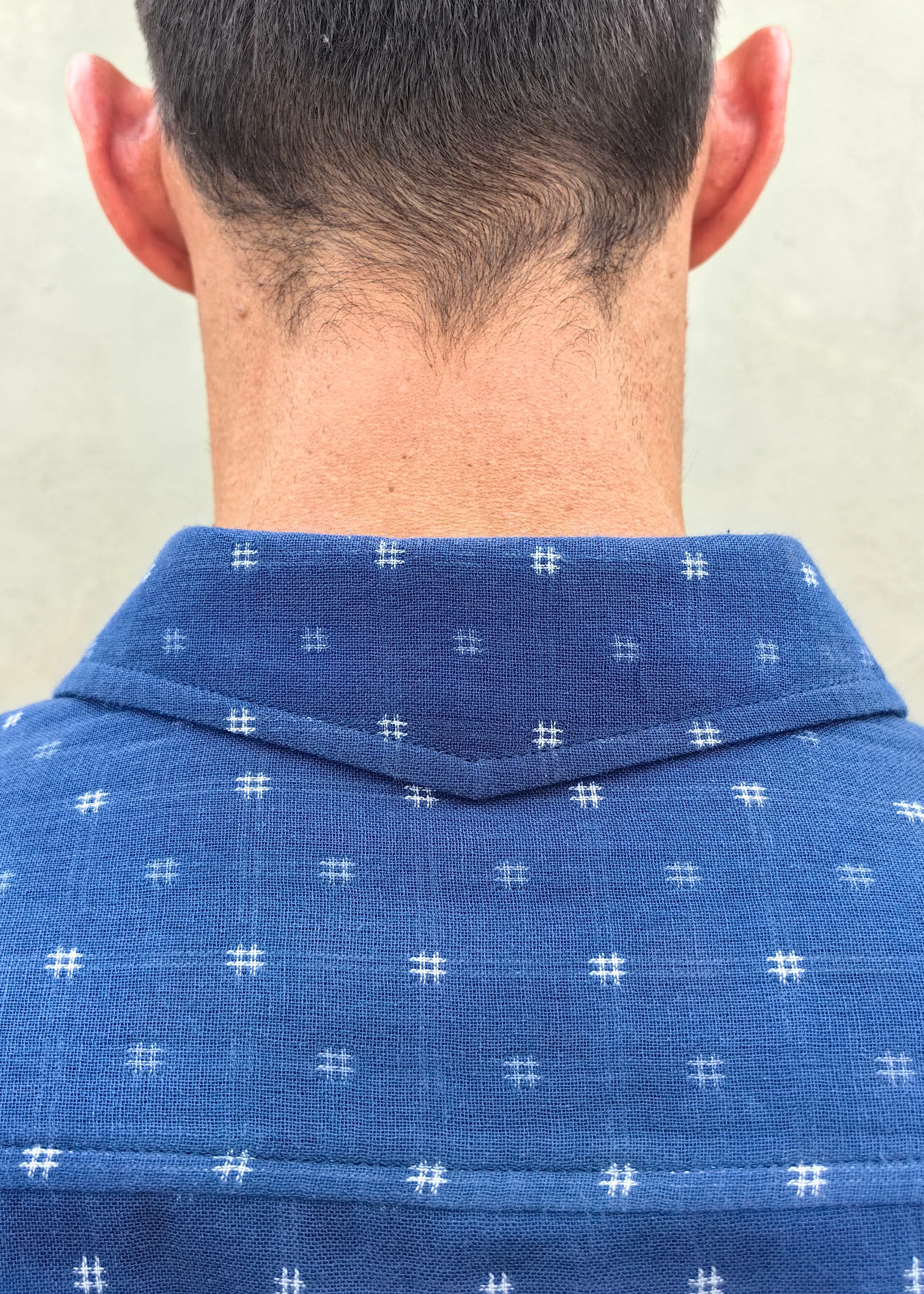 Dash in Indigo Mens' Cotton Shirt in Indigo
