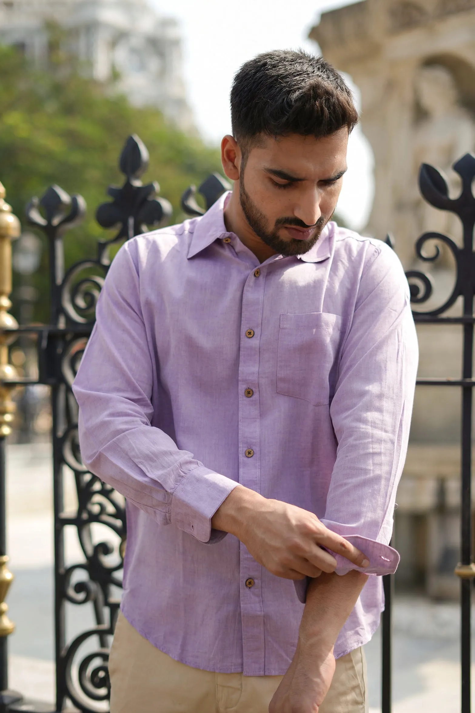 Earthy Route Lavender · full sleeve shirt