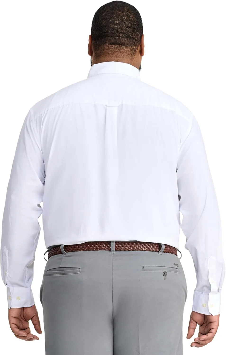 IZOD Men's Big and Tall Button Down Long Sleeve Stretch Performance Solid Shirt