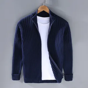 Jacob  Ribbed Zip-Up Cardigan