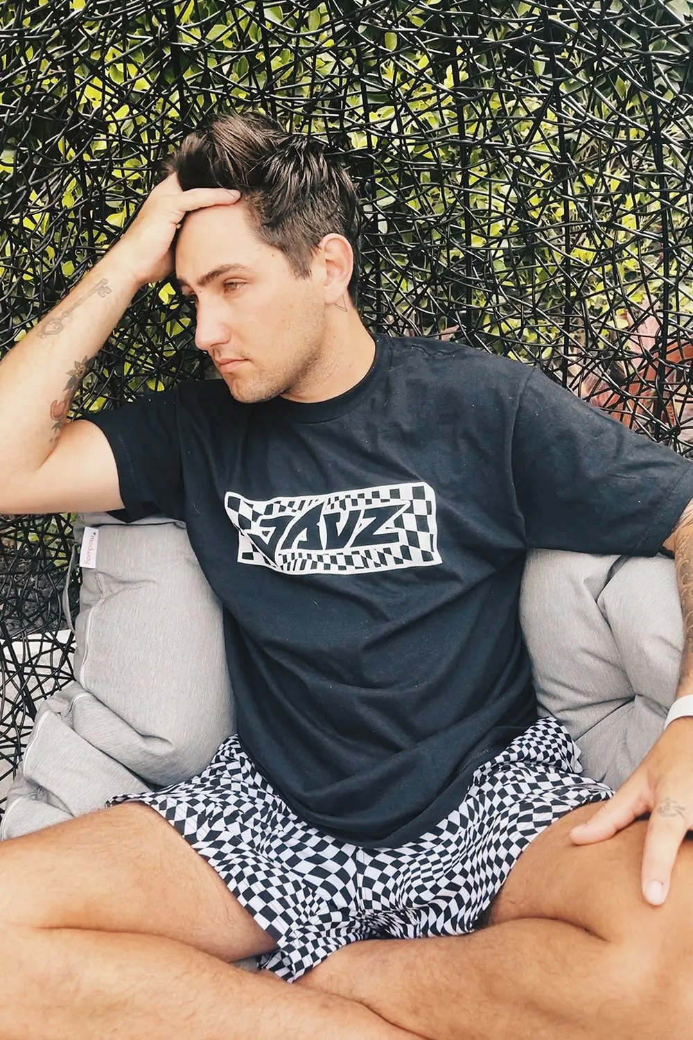 Jauz Checkered Box Logo T-Shirt