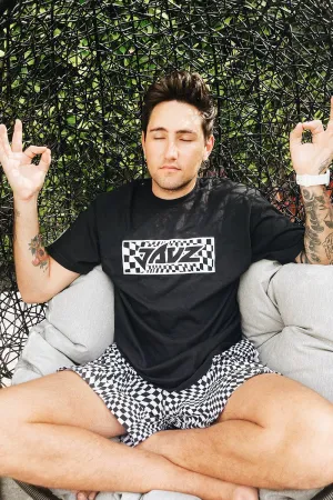 Jauz Checkered Box Logo T-Shirt
