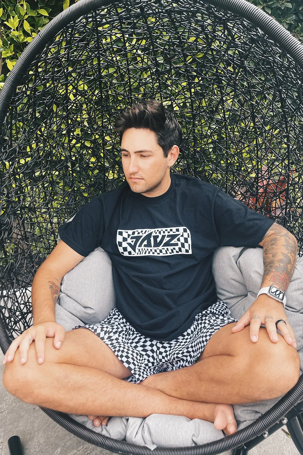 Jauz Checkered Box Logo T-Shirt