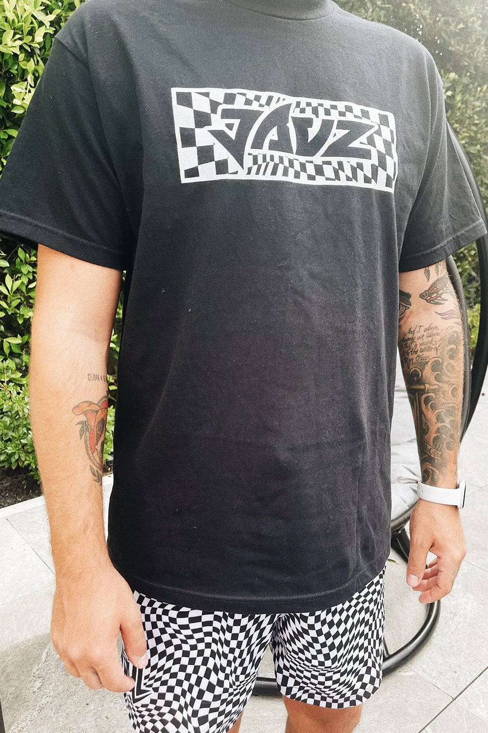 Jauz Checkered Box Logo T-Shirt
