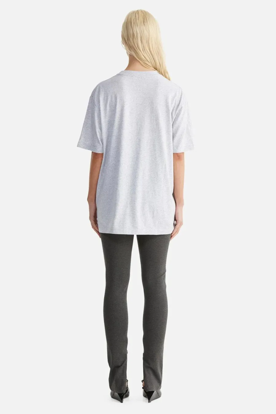Jessie Oversized Tee College Mid Grey Marle