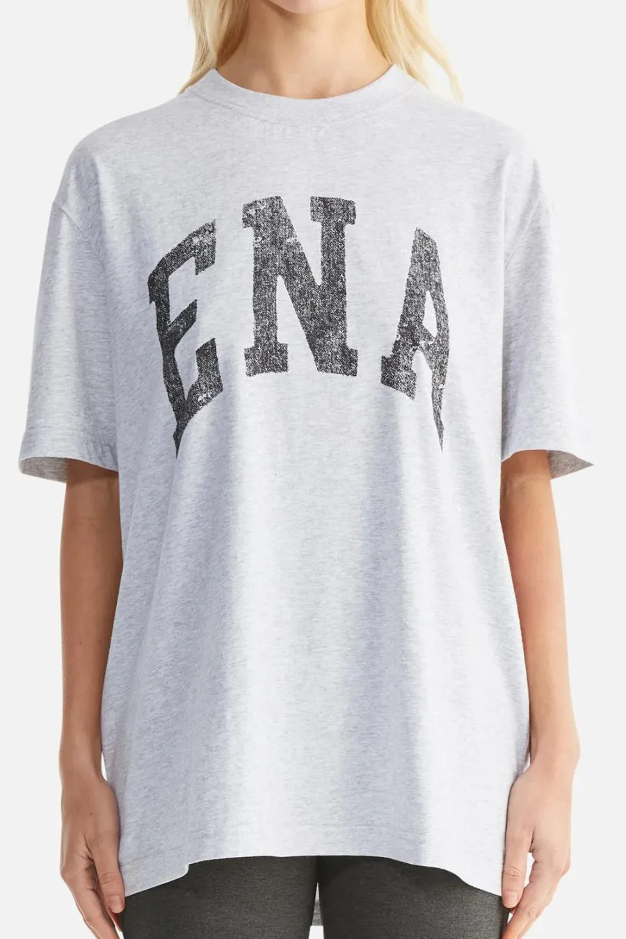 Jessie Oversized Tee College Mid Grey Marle