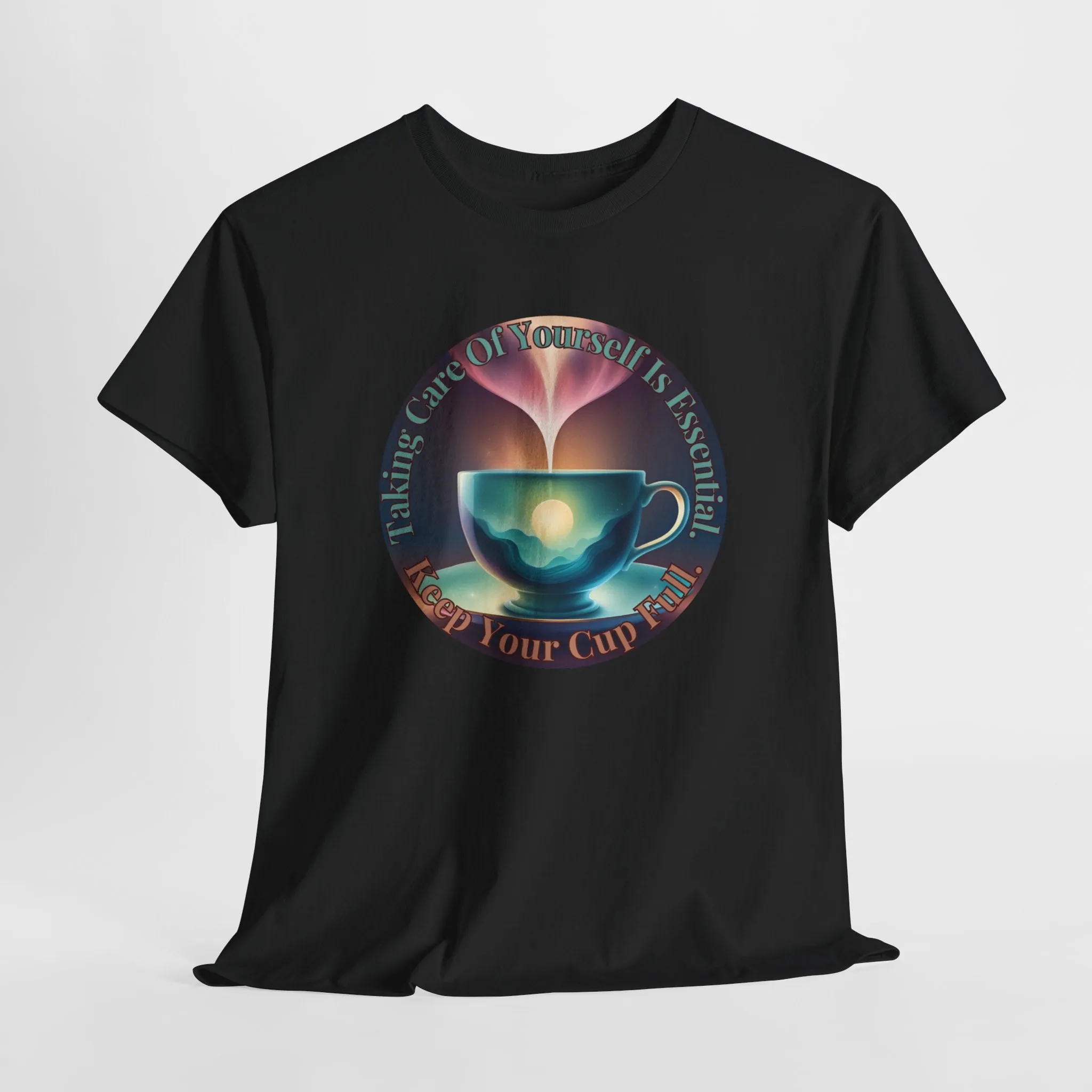 Keep Your Cup Full  Unisex Heavy Cotton Zen Graphic Tee | 12 Colors To Choose | ZenGen
