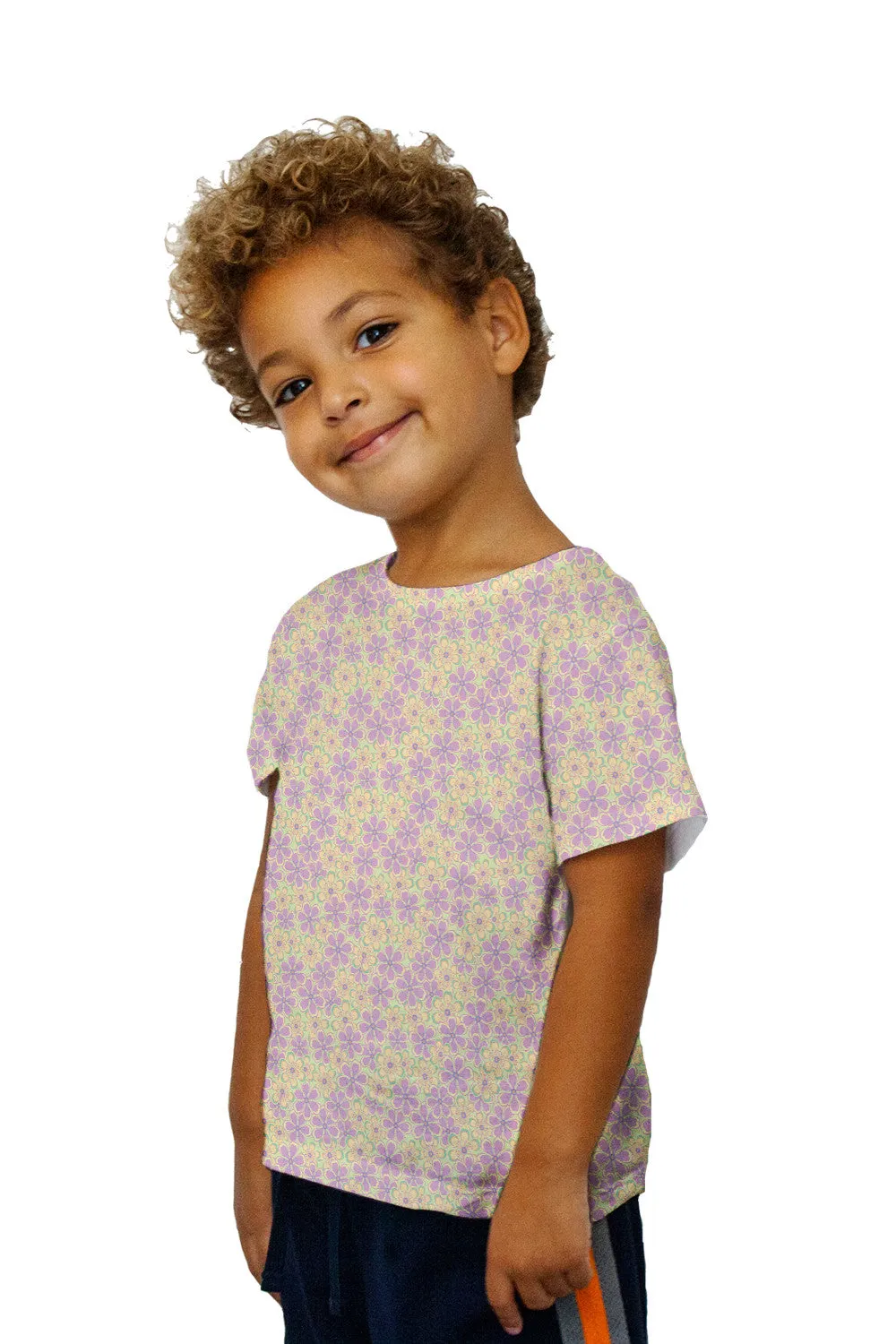 Kids Flower Garden Purple Green Soft