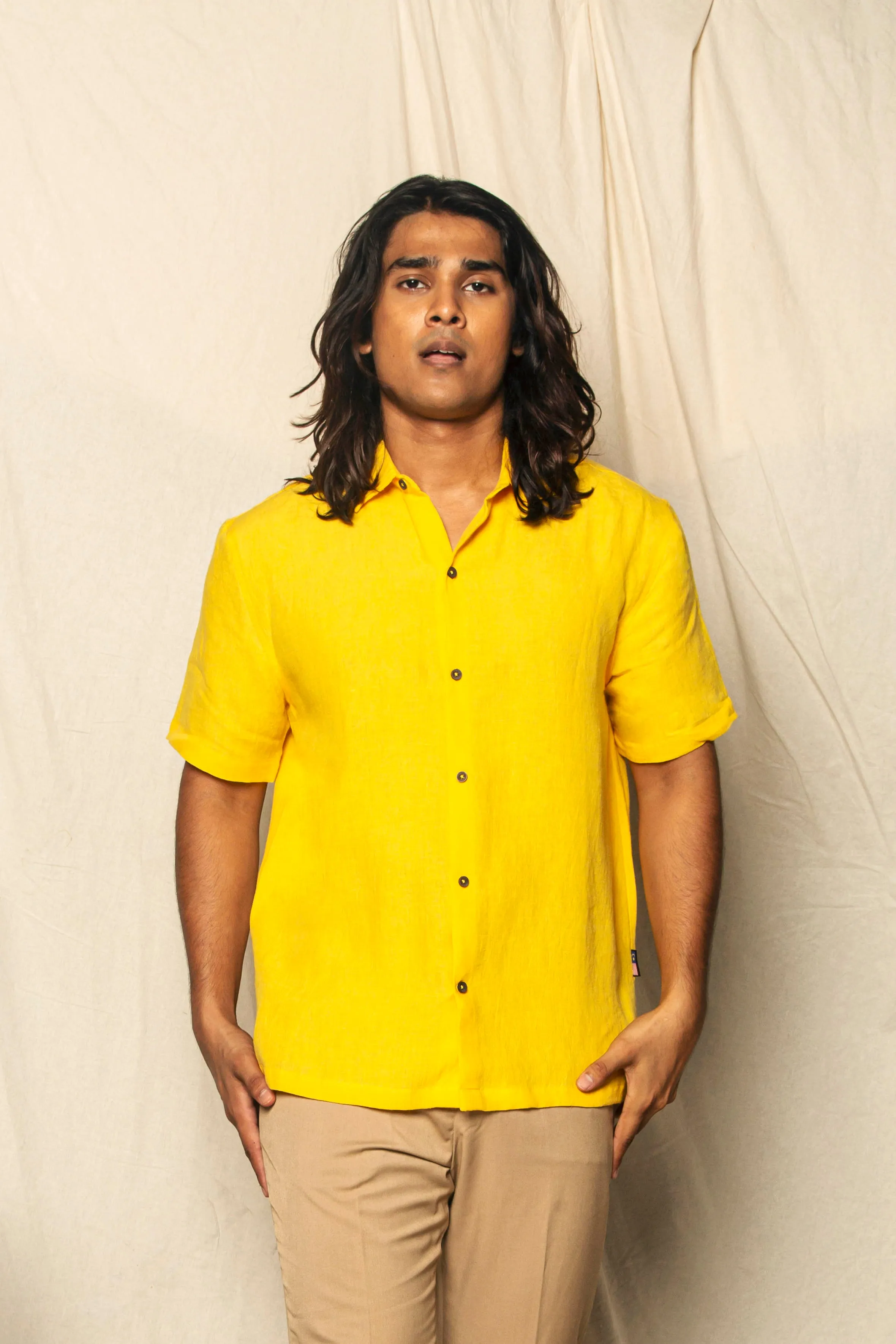 Linen Plain - Lemon Chrome