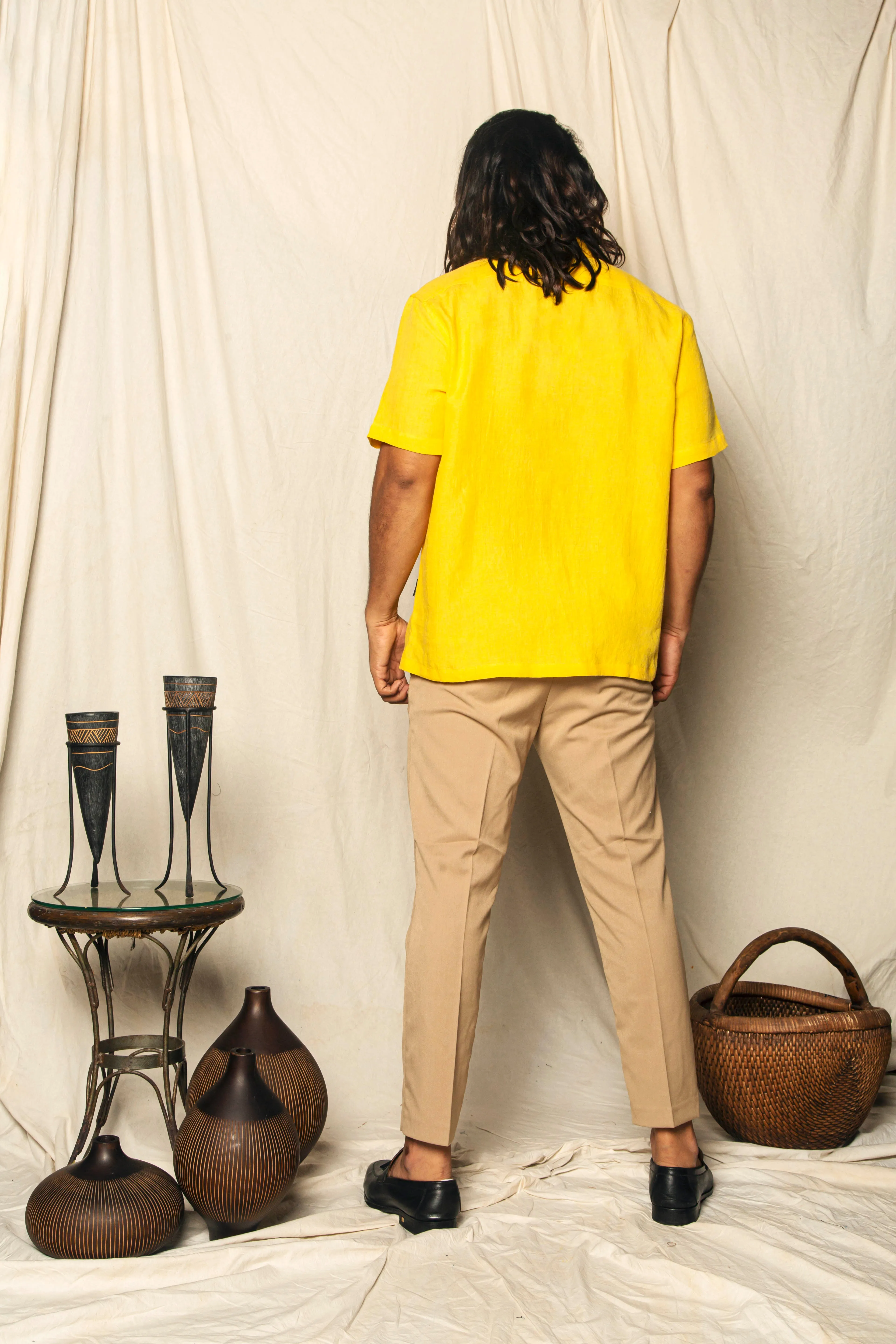 Linen Plain - Lemon Chrome