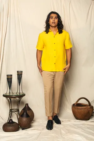 Linen Plain - Lemon Chrome
