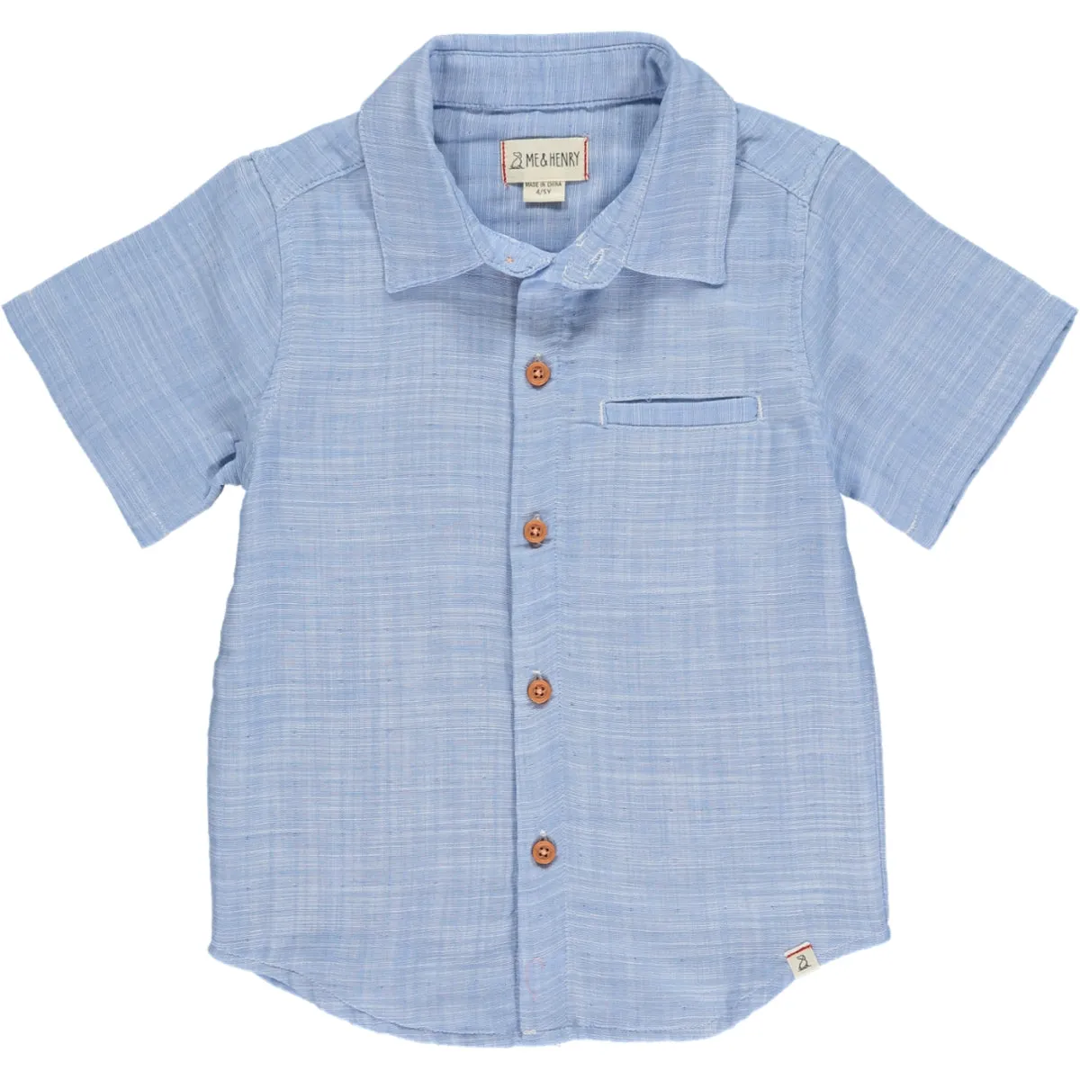 Me & Henry Pale Chambray Woven Shirt