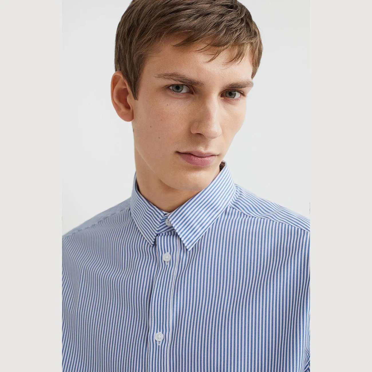 Men Premium Quality Slim Fit Blue Lining Casual Shirt (HM-120147)