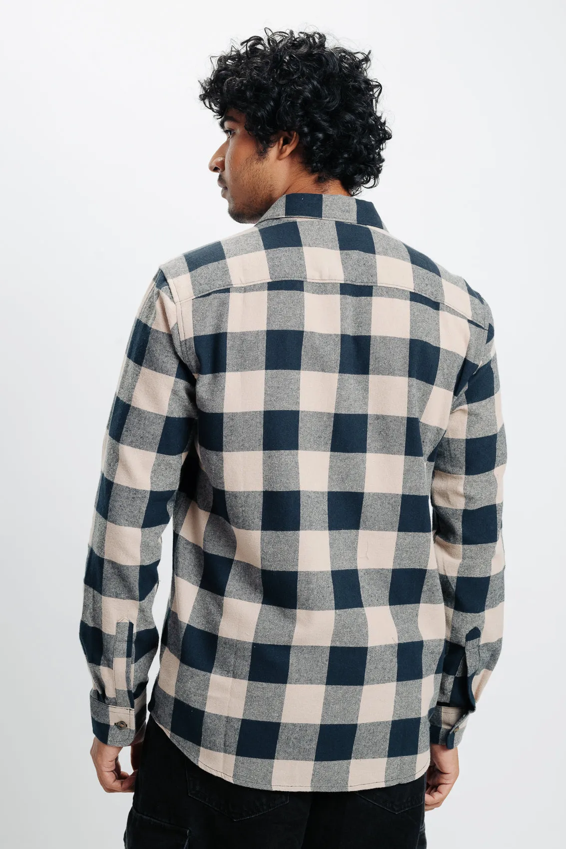 Men's Black Checkered Shirt