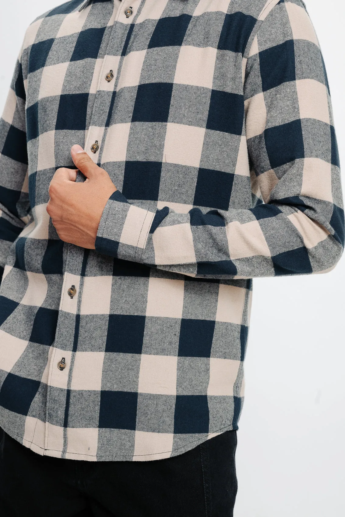 Men's Black Checkered Shirt