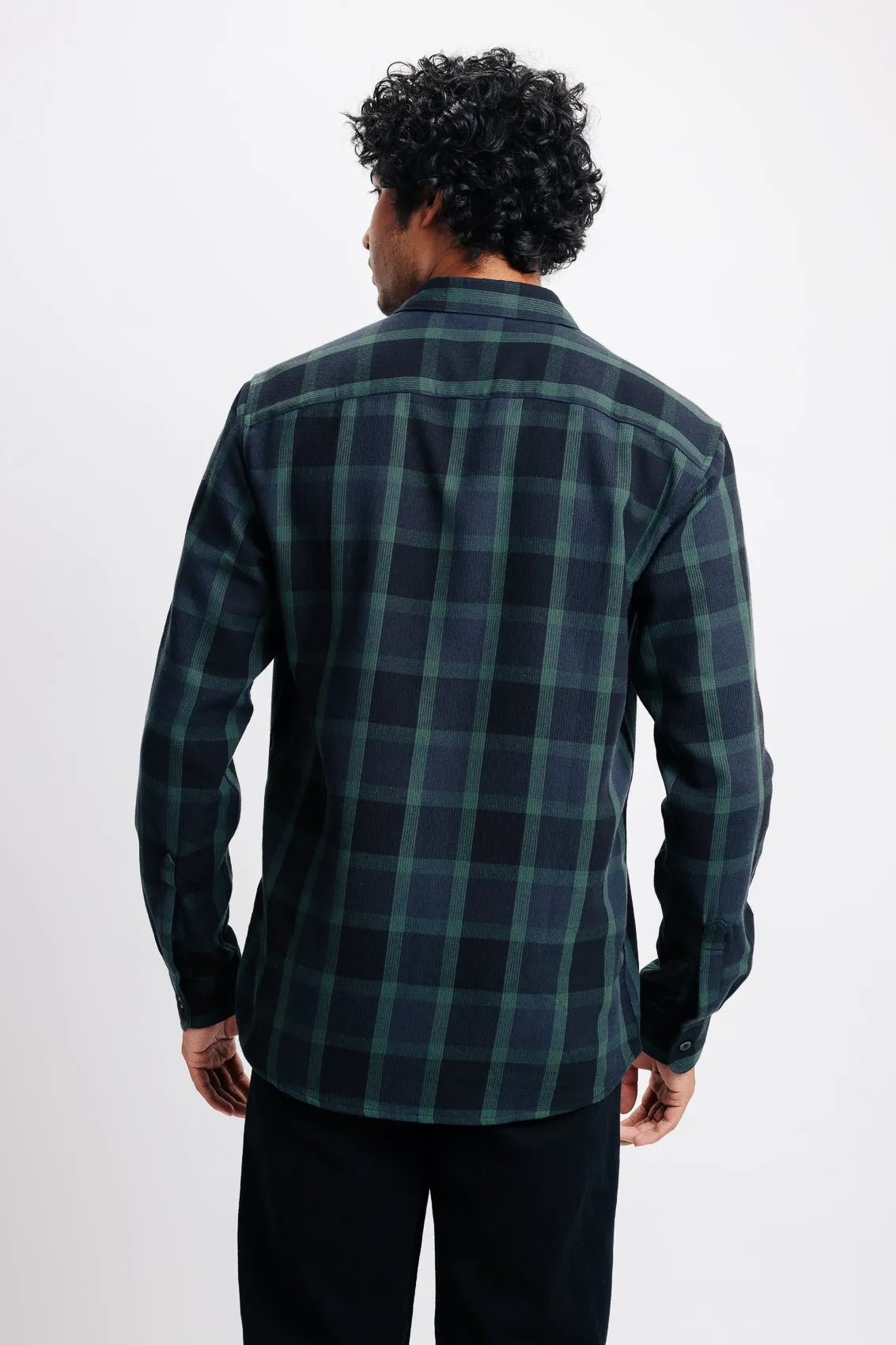 Men's Indigo Checkered Shirt