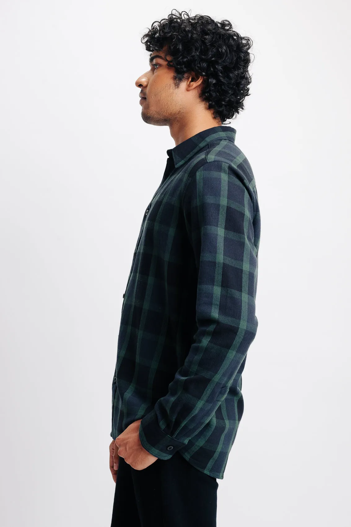 Men's Indigo Checkered Shirt