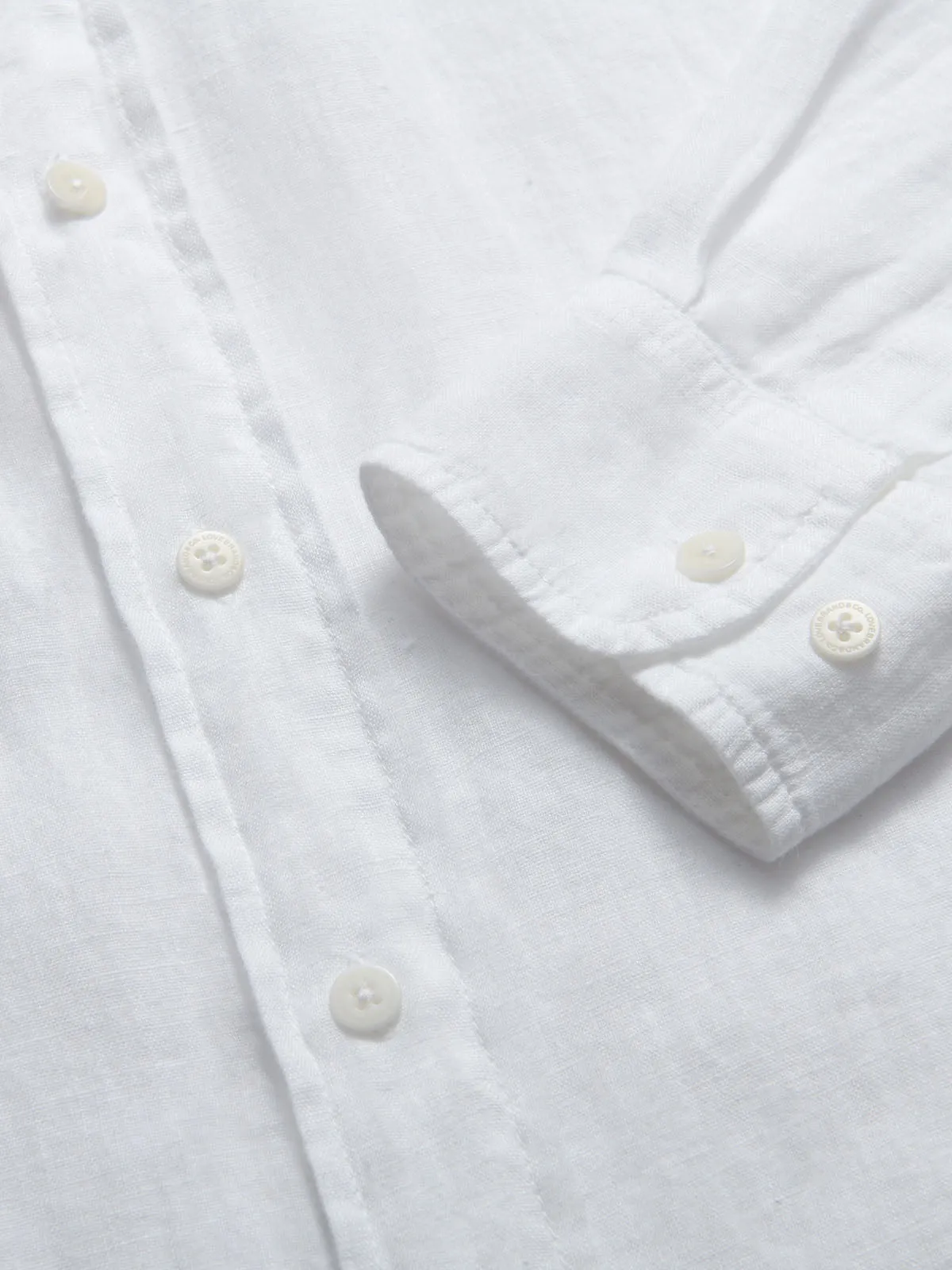 Men's White Abaco Linen Shirt