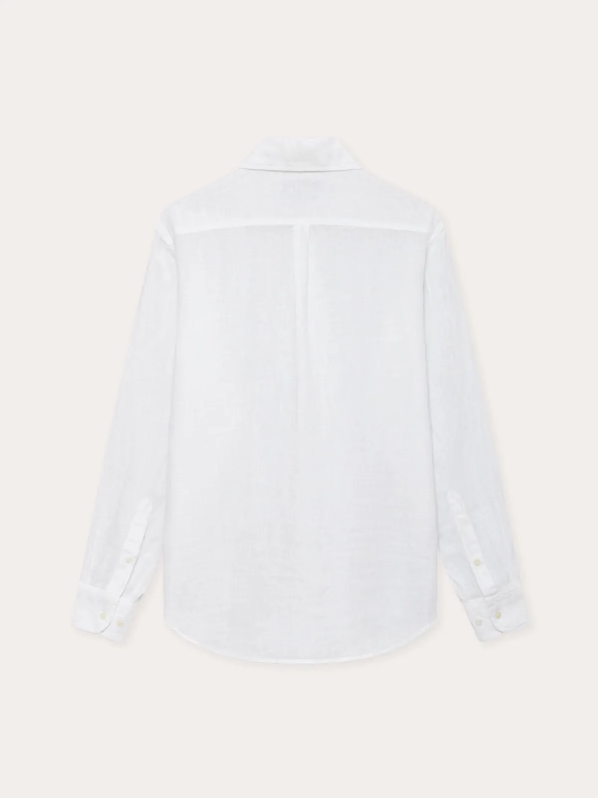Men's White Abaco Linen Shirt