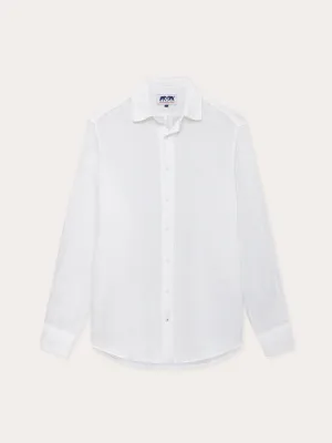 Men's White Abaco Linen Shirt