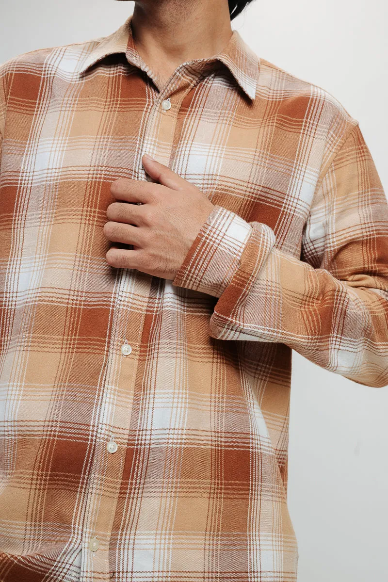 Men's White Checkered Shirt