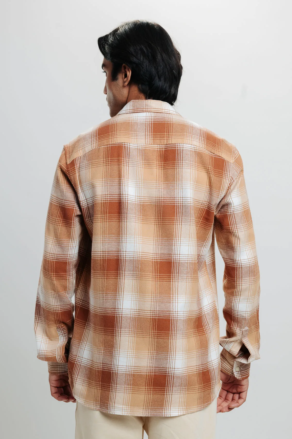 Men's White Checkered Shirt