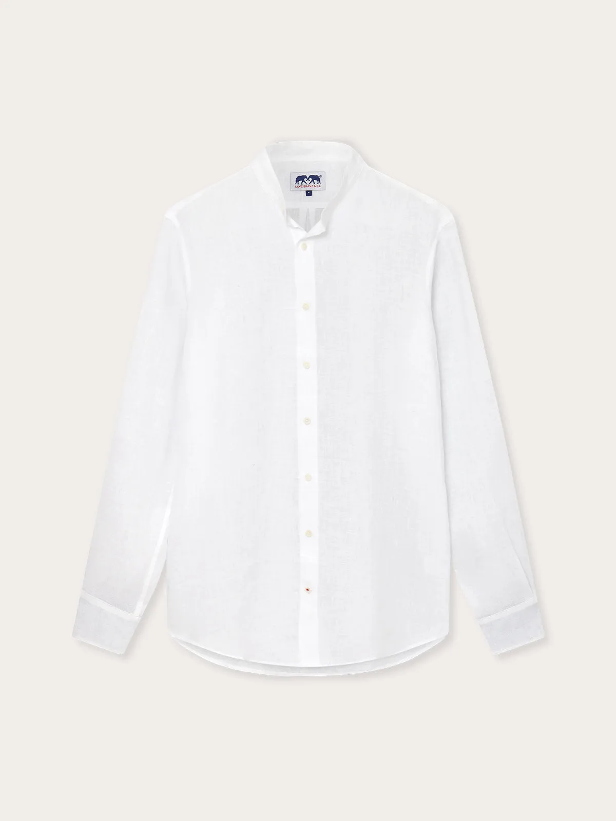 Men's White Go With The Flow Maycock Linen Shirt