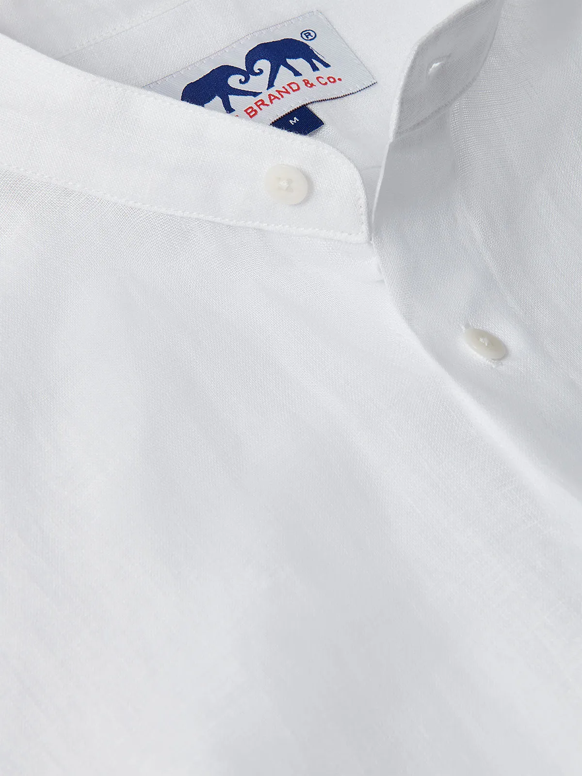 Men's White Go With The Flow Maycock Linen Shirt