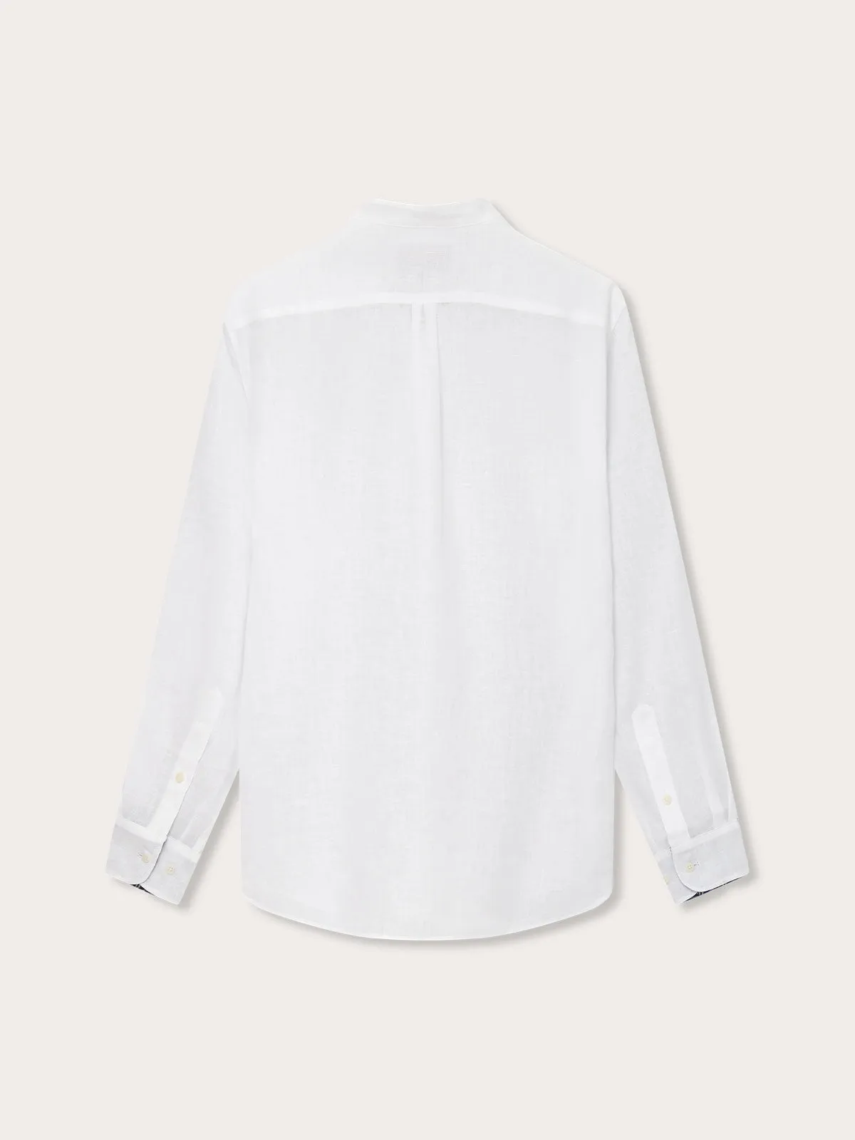 Men's White Go With The Flow Maycock Linen Shirt