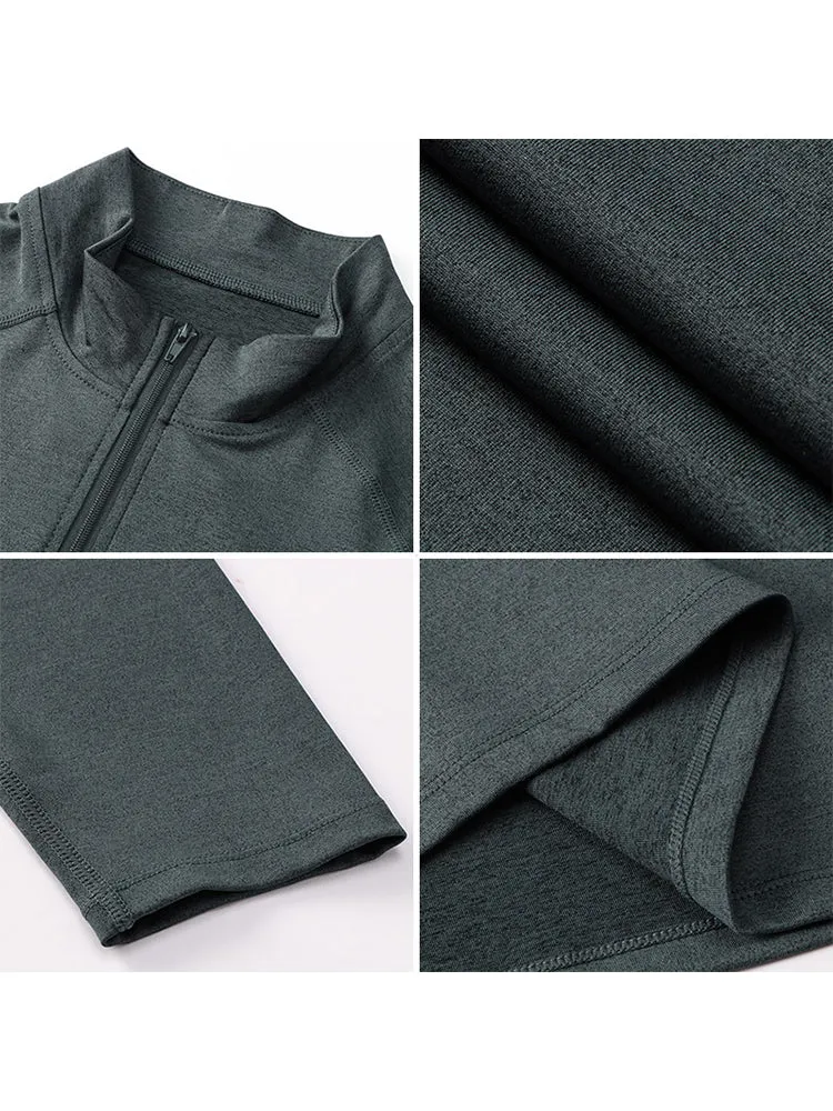 Men's Zip-Up Sports Long Sleeve Shirt