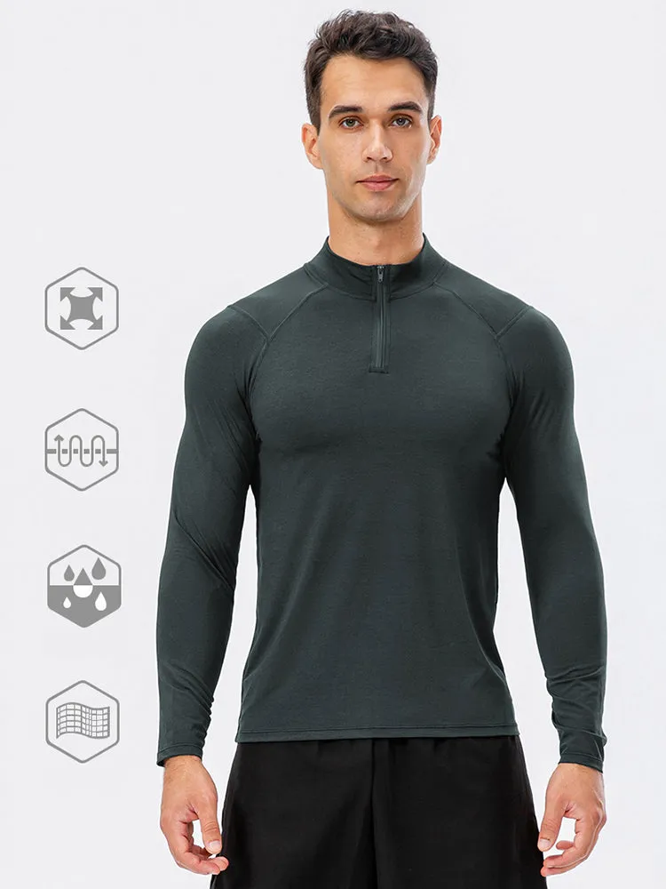 Men's Zip-Up Sports Long Sleeve Shirt