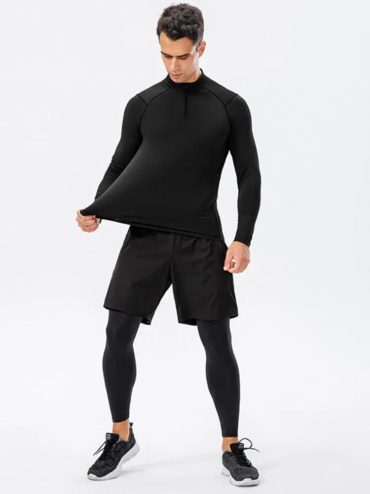 Men's Zip-Up Sports Long Sleeve Shirt