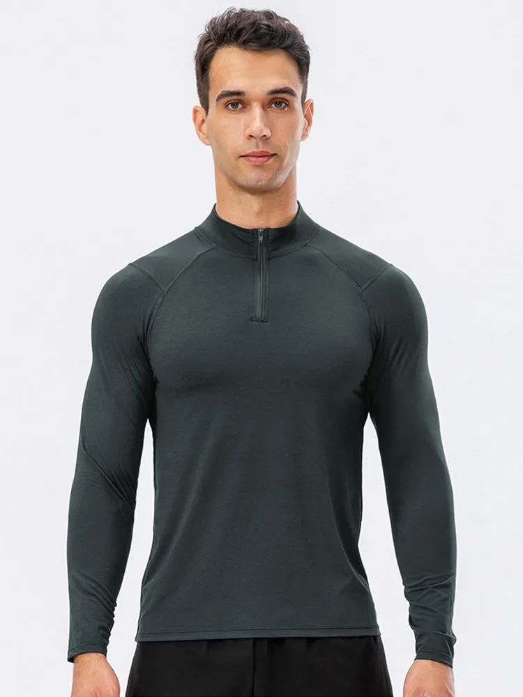 Men's Zip-Up Sports Long Sleeve Shirt