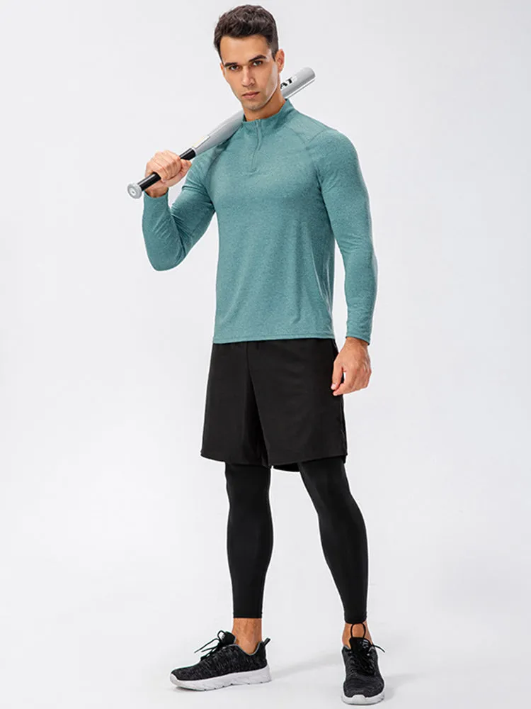 Men's Zip-Up Sports Long Sleeve Shirt