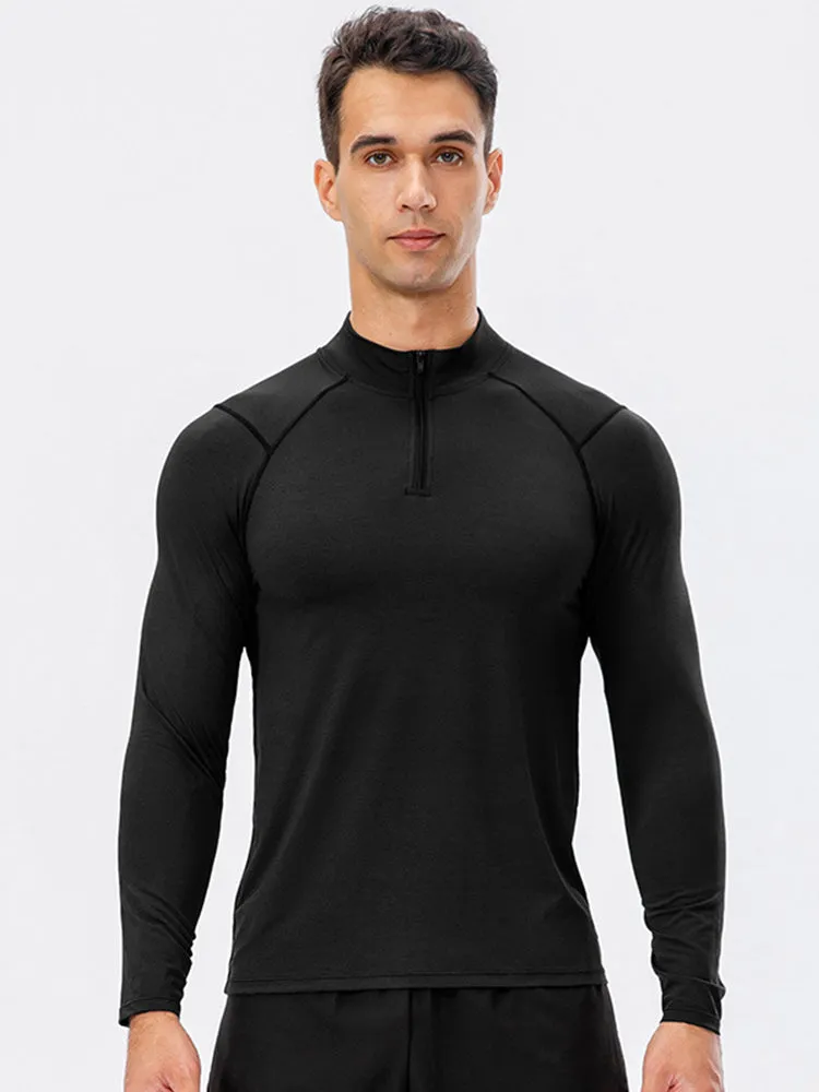 Men's Zip-Up Sports Long Sleeve Shirt