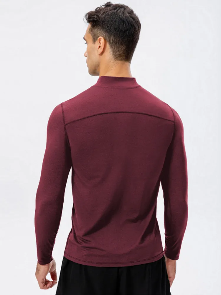 Men's Zip-Up Sports Long Sleeve Shirt